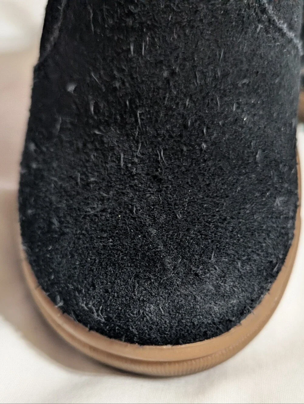 Kids Black Suede Chelsea Boots with Tan Sole